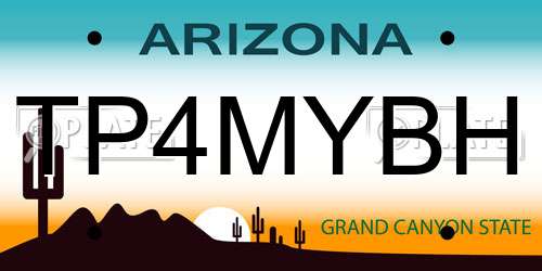 TP4MYBH Arizona License Plate