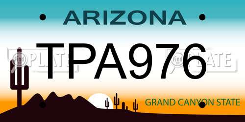 TPA976 Arizona License Plate
