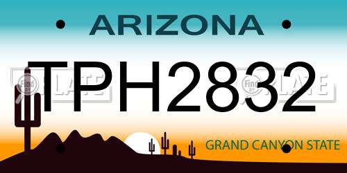 TPH2832 Arizona License Plate