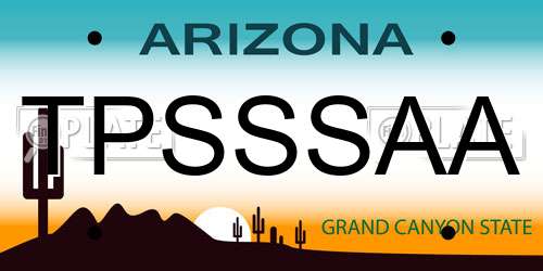 TPSSSAA Arizona License Plate