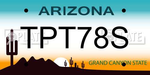 TPT78S Arizona License Plate