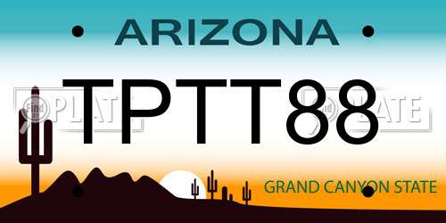 TPTT88 Arizona License Plate