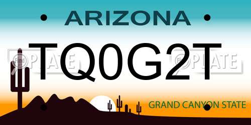 TQ0G2T Arizona License Plate