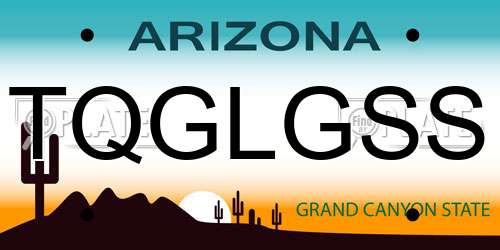 TQGLGSS Arizona License Plate