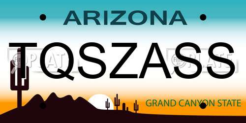 TQSZASS Arizona License Plate