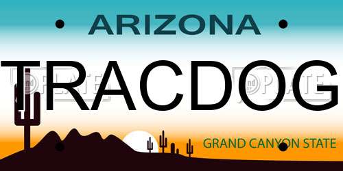 TRACDOG Arizona License Plate