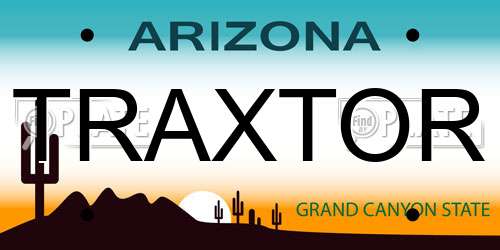 TRAXTOR Arizona License Plate