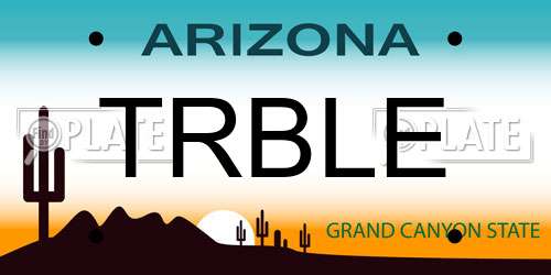 TRBLE Arizona License Plate