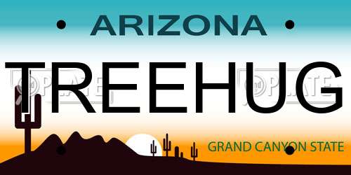 TREEHUG Arizona License Plate