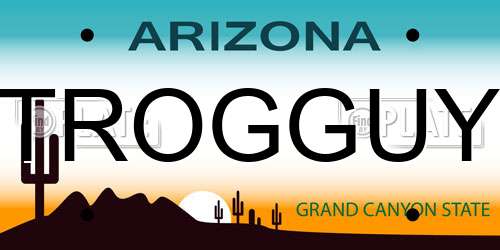 TROGGUY Arizona License Plate