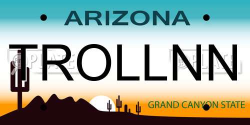 TROLLNN Arizona License Plate
