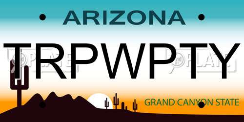 TRPWPTY Arizona License Plate