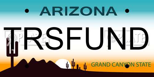 TRSFUND Arizona License Plate