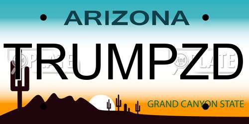 TRUMPZD Arizona License Plate