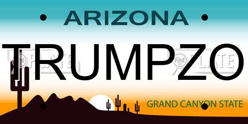 TRUMPZO Arizona License Plate