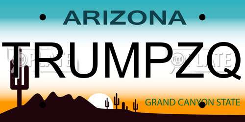 TRUMPZQ Arizona License Plate