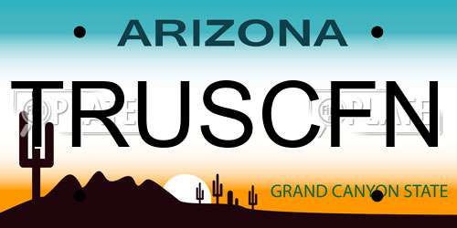 TRUSCFN Arizona License Plate
