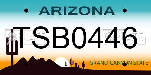 TSB0446 Arizona License Plate