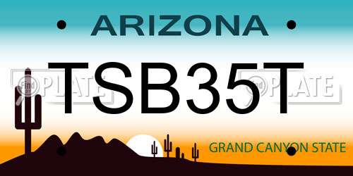 TSB35T Arizona License Plate