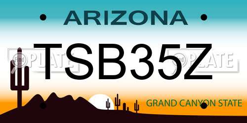 TSB35Z Arizona License Plate