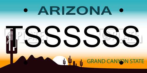 TSSSSSS Arizona License Plate