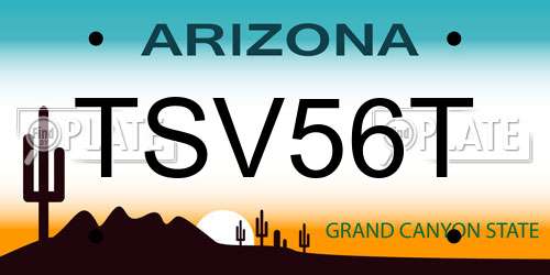 TSV56T Arizona License Plate