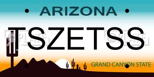 TSZETSS Arizona License Plate