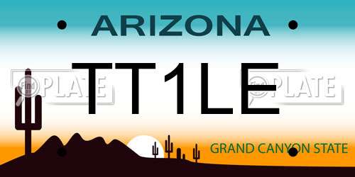 TT1LE Arizona License Plate