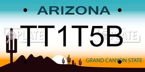 TT1T5B Arizona License Plate