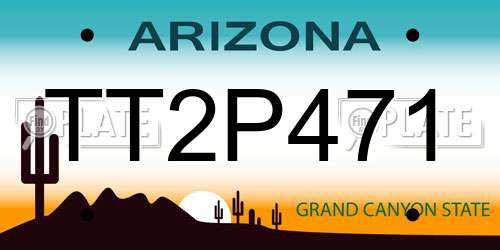 TT2P471 Arizona License Plate