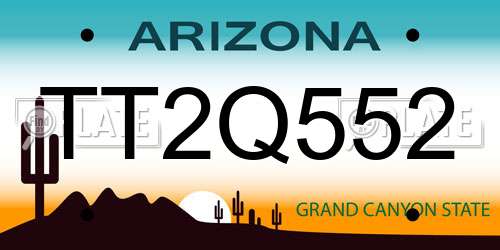 TT2Q552 Arizona License Plate