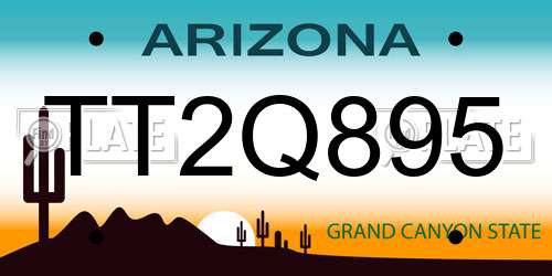 TT2Q895 Arizona License Plate