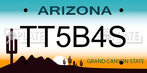 TT5B4S Arizona License Plate