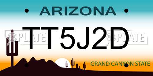 TT5J2D Arizona License Plate