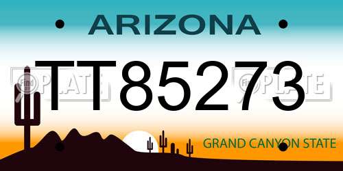 TT85273 Arizona License Plate