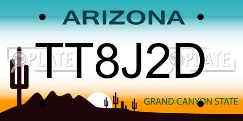 TT8J2D Arizona License Plate