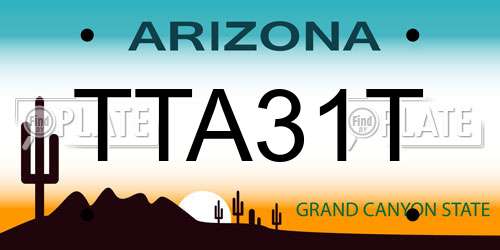 TTA31T Arizona License Plate