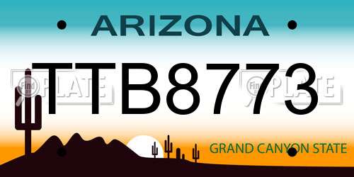TTB8773 Arizona License Plate