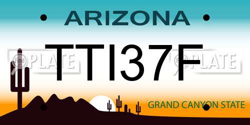 TTI37F Arizona License Plate
