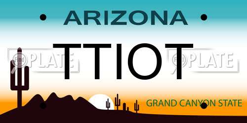 TTIOT Arizona License Plate