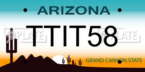 TTIT58 Arizona License Plate