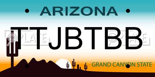TTJBTBB Arizona License Plate