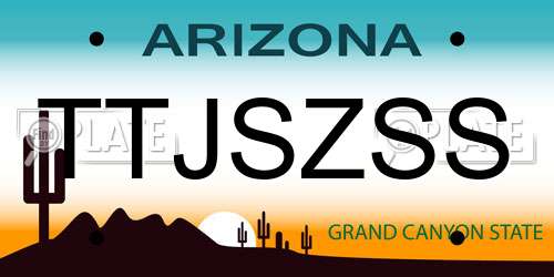 TTJSZSS Arizona License Plate