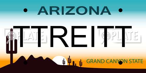 TTREITT Arizona License Plate