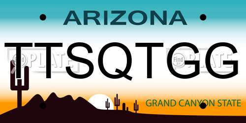 TTSQTGG Arizona License Plate