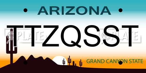 TTZQSST Arizona License Plate