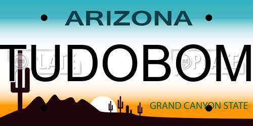 TUDOBOM Arizona License Plate