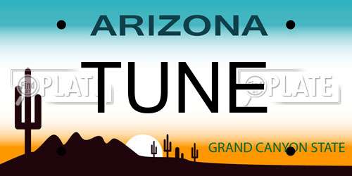 TUNE Arizona License Plate