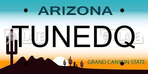 TUNEDQ Arizona License Plate