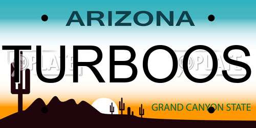 TURBOOS Arizona License Plate